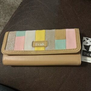 The Sak Multicolor Leather Trifold Wallet. NWT